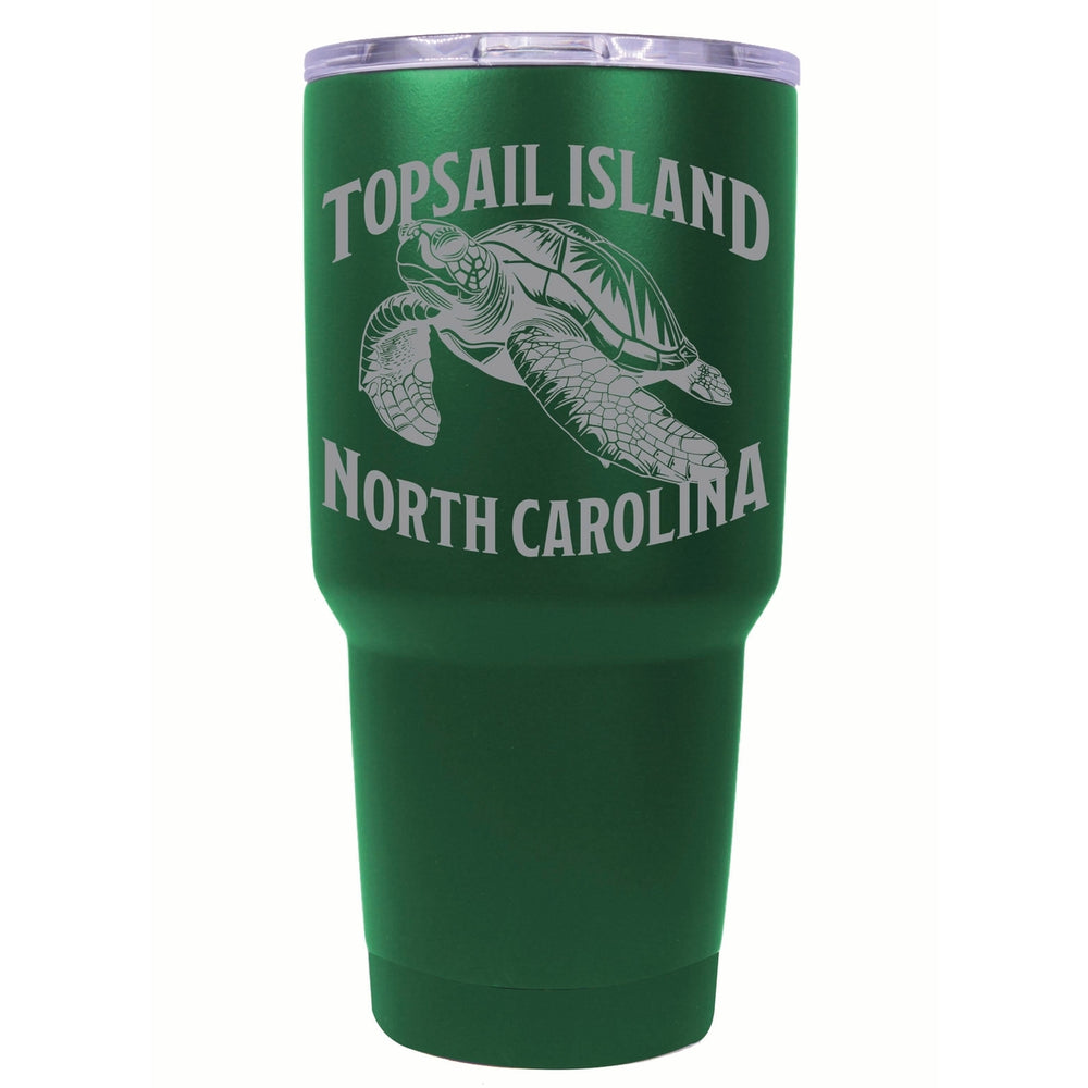 Topsail Island North Carolina Souvenir 24 oz Engraved Insulated Stainless Steel Tumbler Image 2