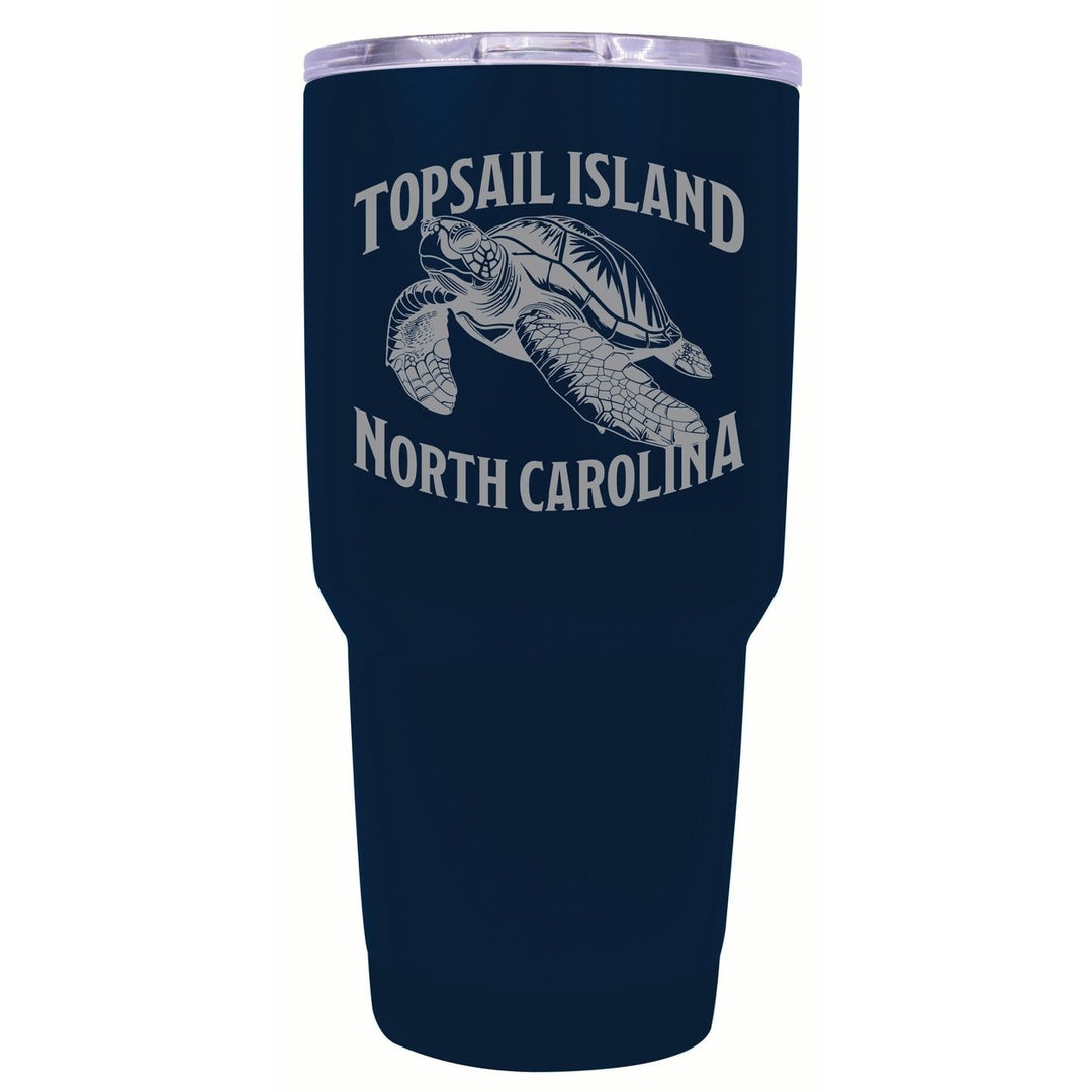 Topsail Island North Carolina Souvenir 24 oz Engraved Insulated Stainless Steel Tumbler Image 1