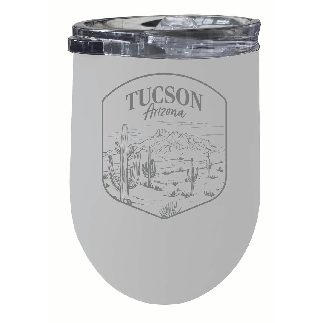 Tucson Arizona Souvenir 12 oz Engraved Insulated Wine Stainless Steel Tumbler Image 4