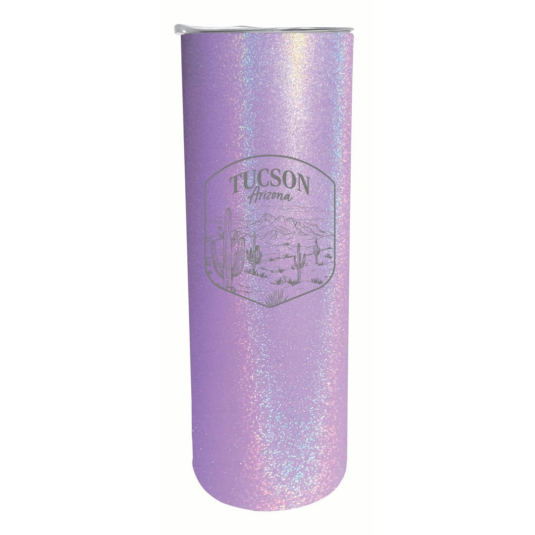 Tucson Arizona Souvenir 20 oz Engraved Insulated Stainless Steel Skinny Tumbler Image 1