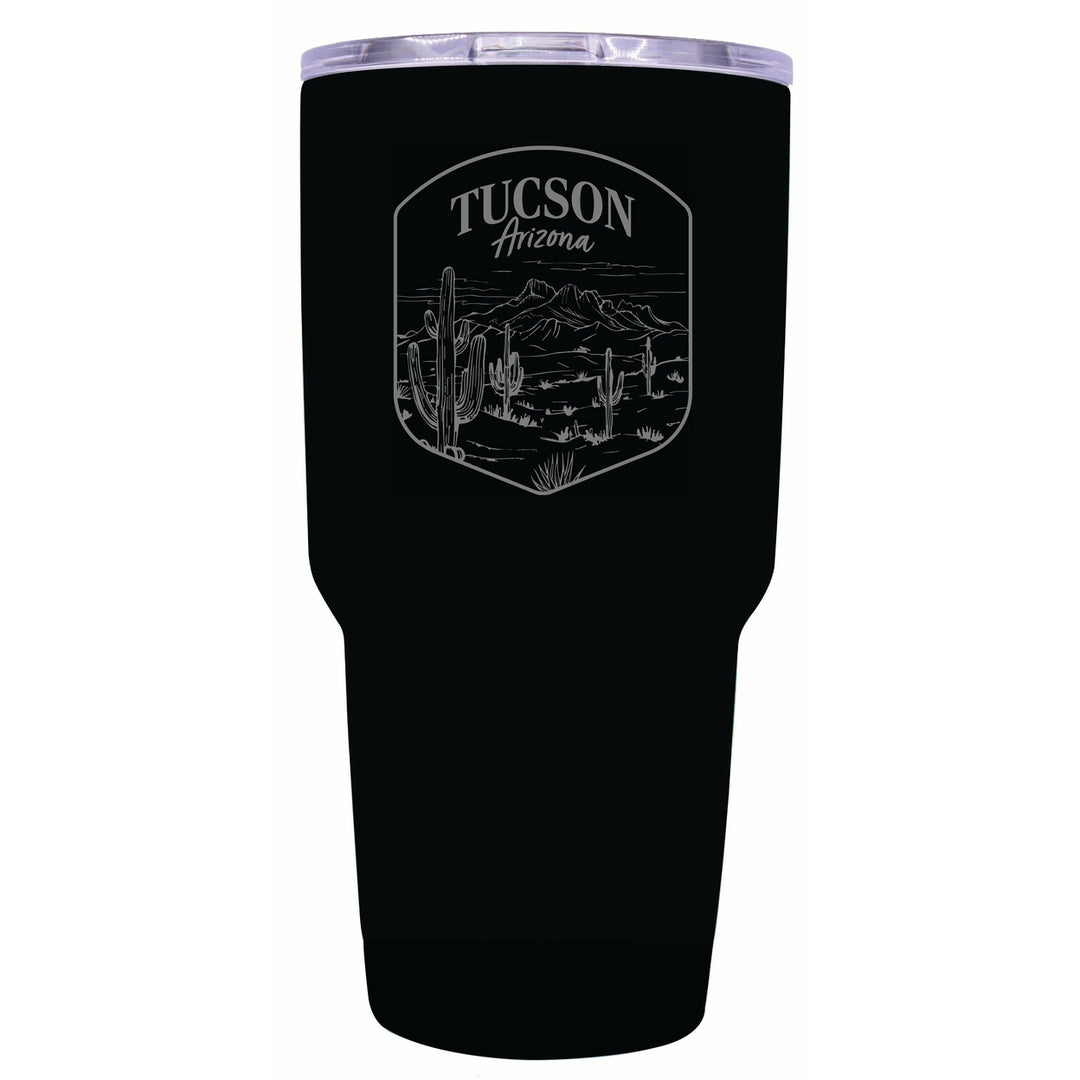 Tucson Arizona Souvenir 24 oz Engraved Insulated Stainless Steel Tumbler Image 1