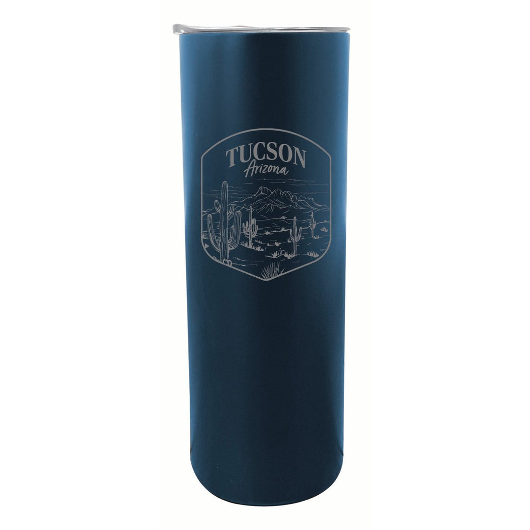 Tucson Arizona Souvenir 20 oz Engraved Insulated Stainless Steel Skinny Tumbler Image 6