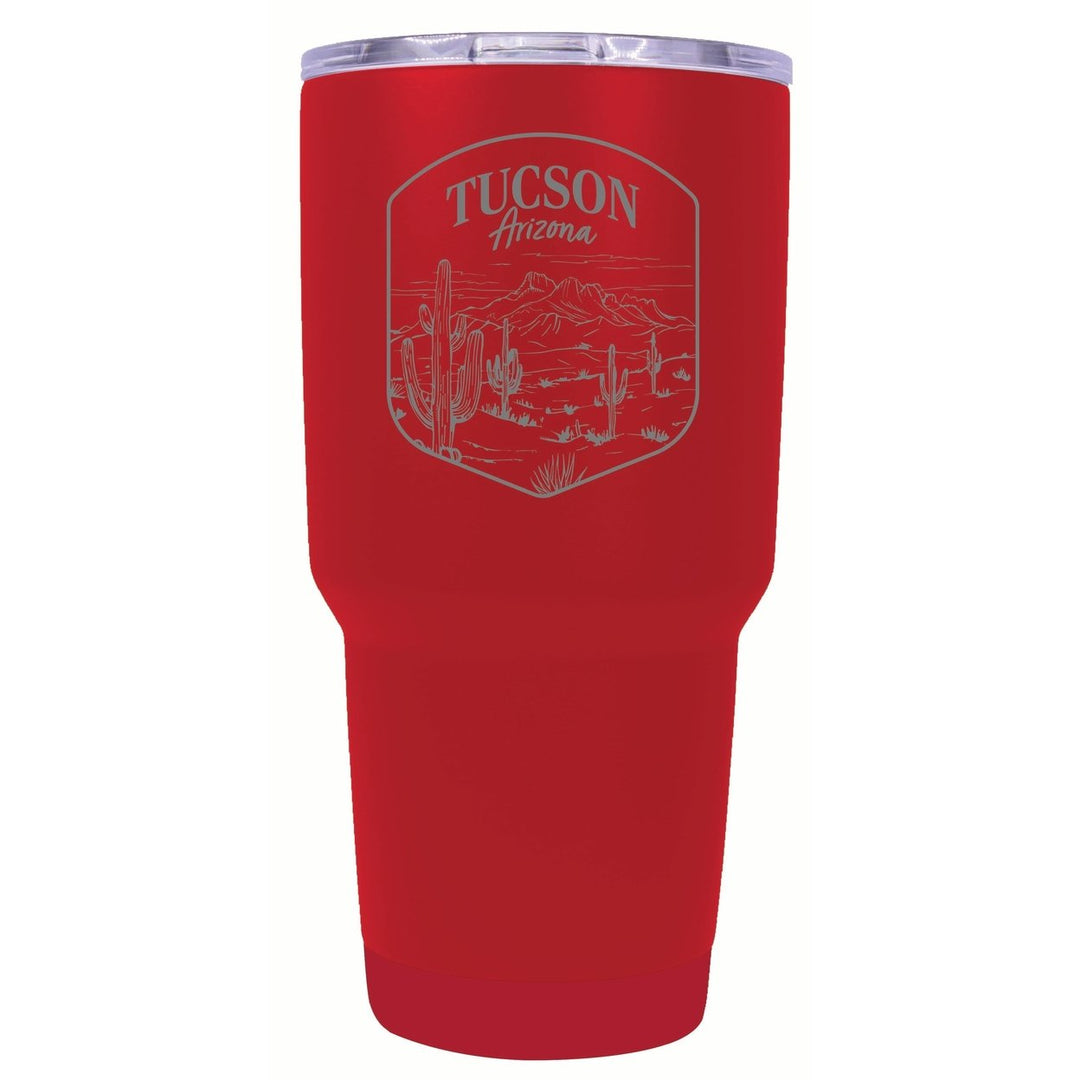 Tucson Arizona Souvenir 24 oz Engraved Insulated Stainless Steel Tumbler Image 1