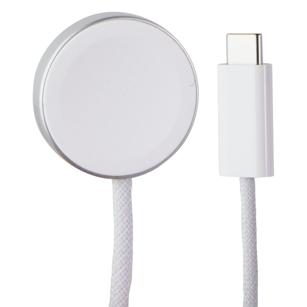 Apple Watch Magnetic Fast Charger to USB-C (1M)    Braided Cable - White Image 1