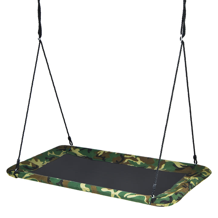 60 Kids Giant Tree Rectangle Swing 700 lbs w/ Adjustable Hanging Ropes Image 9