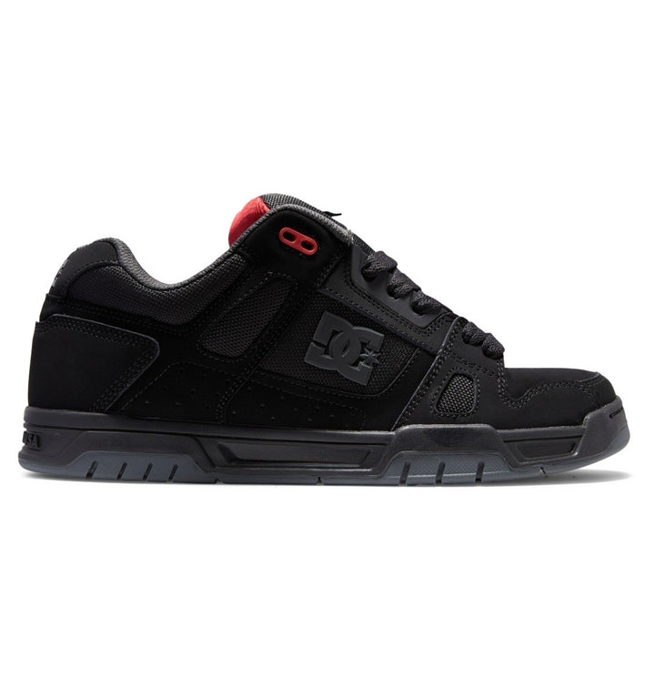 DC Shoes Mens Stag Shoes Black/Grey/Red - 320188-BYR Medium BLACK/GREY/RED Image 1