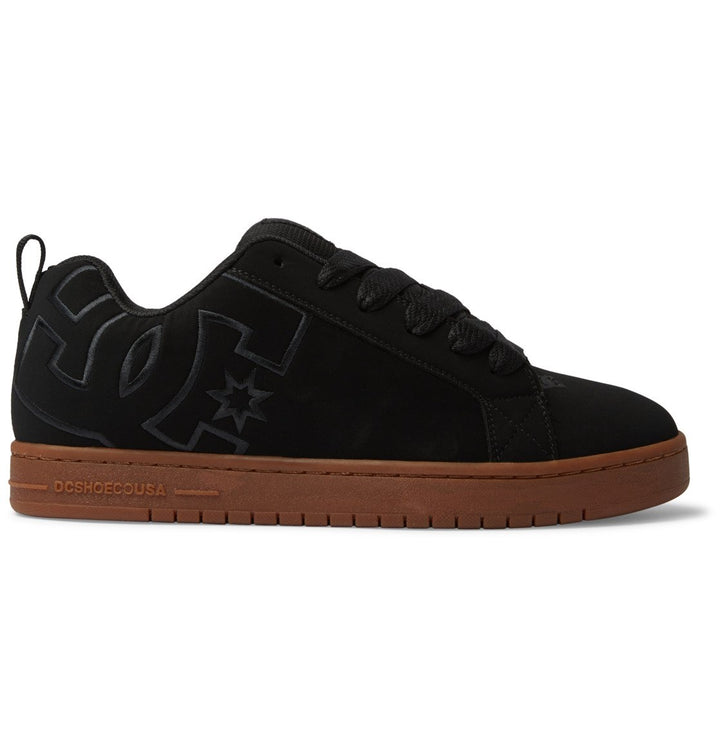 DC Shoes Mens Court Graffik Shoes Black/Gum - 300529-BGM BLACK/GUM Image 1