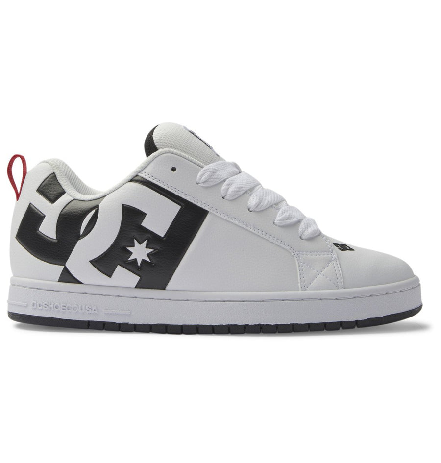 DC Shoes Mens Court Graffik SQ Shoes White/Black/Black - ADYS100442-WLK WHITE/BLACK/BLACK Image 1