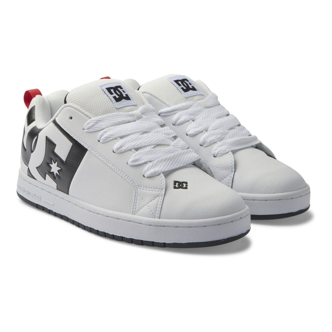 DC Shoes Mens Court Graffik SQ Shoes White/Black/Black - ADYS100442-WLK WHITE/BLACK/BLACK Image 2