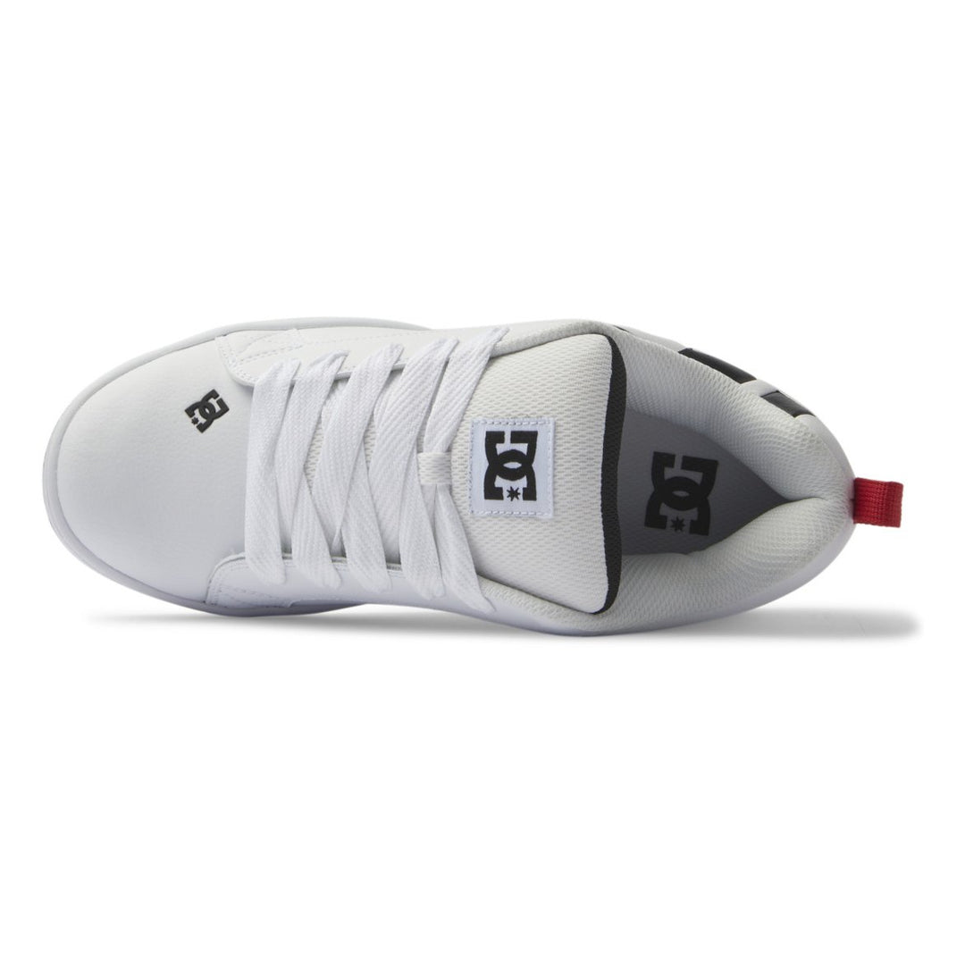 DC Shoes Mens Court Graffik SQ Shoes White/Black/Black - ADYS100442-WLK WHITE/BLACK/BLACK Image 4