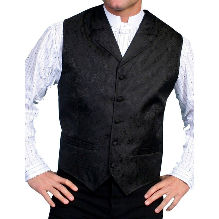 Scully Western Vest Men Paisley Cover Button Formal Rangewear F0_RW093 Image 1