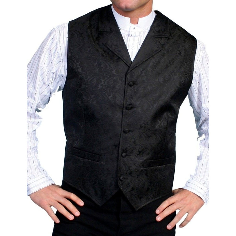 Scully Western Vest Men Paisley Cover Button Formal Rangewear F0_RW093 Image 1