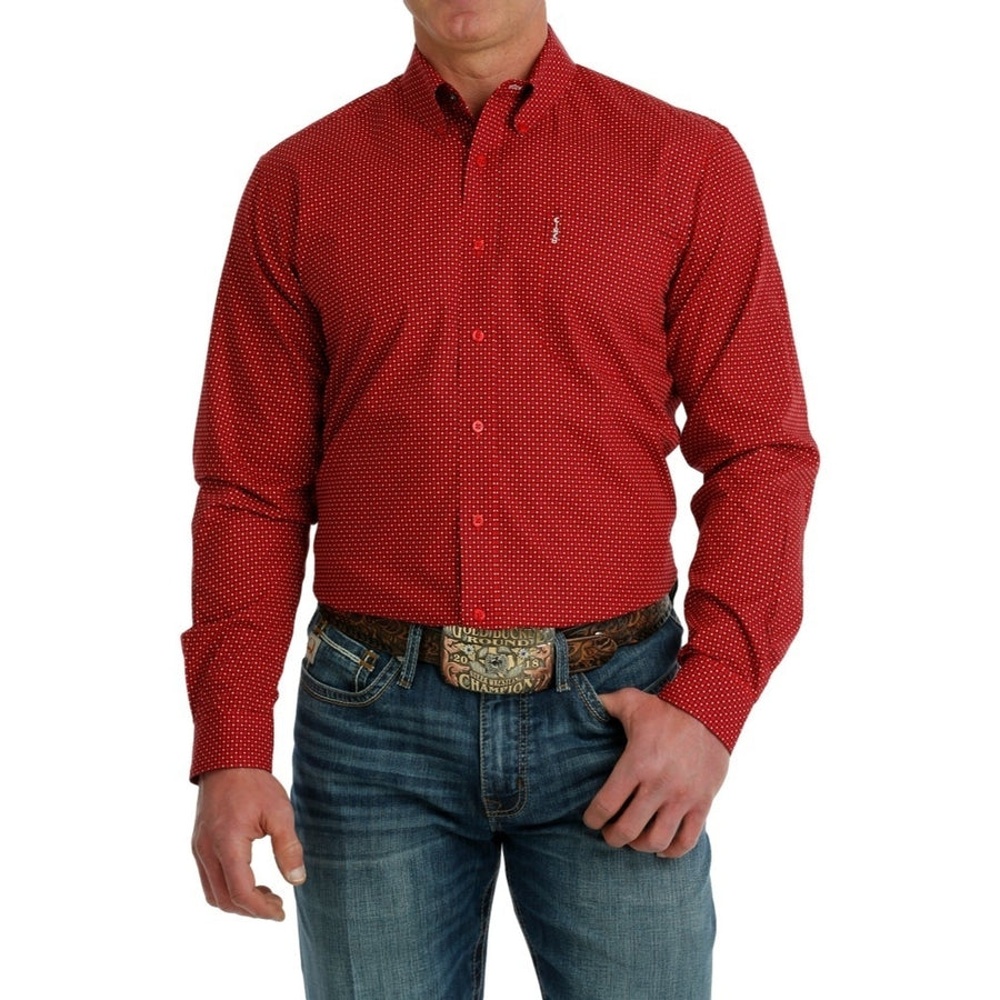 Cinch Western Shirt Mens L/S Geometric Print Button Front MTW1347100 Image 1