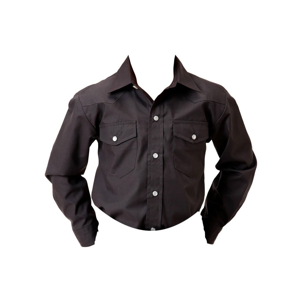 Roper Western Shirt Boys L/S Solid Snap Gray 01-030-0025-0682 GY Image 1