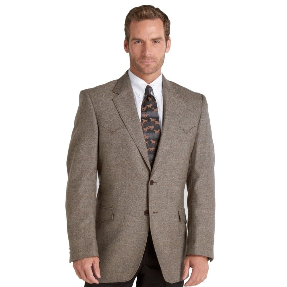 Circle S Western Sport Coat Mens Plano Donegal Button Front CC1032 Image 1