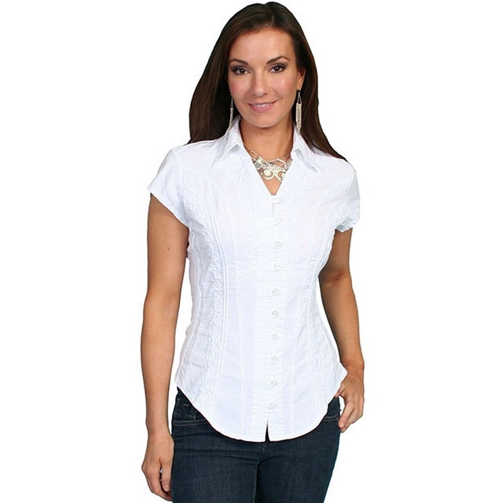 Scully Western Shirt Womens Cantina Short Sleeve Button F0_PSL-066 Image 2