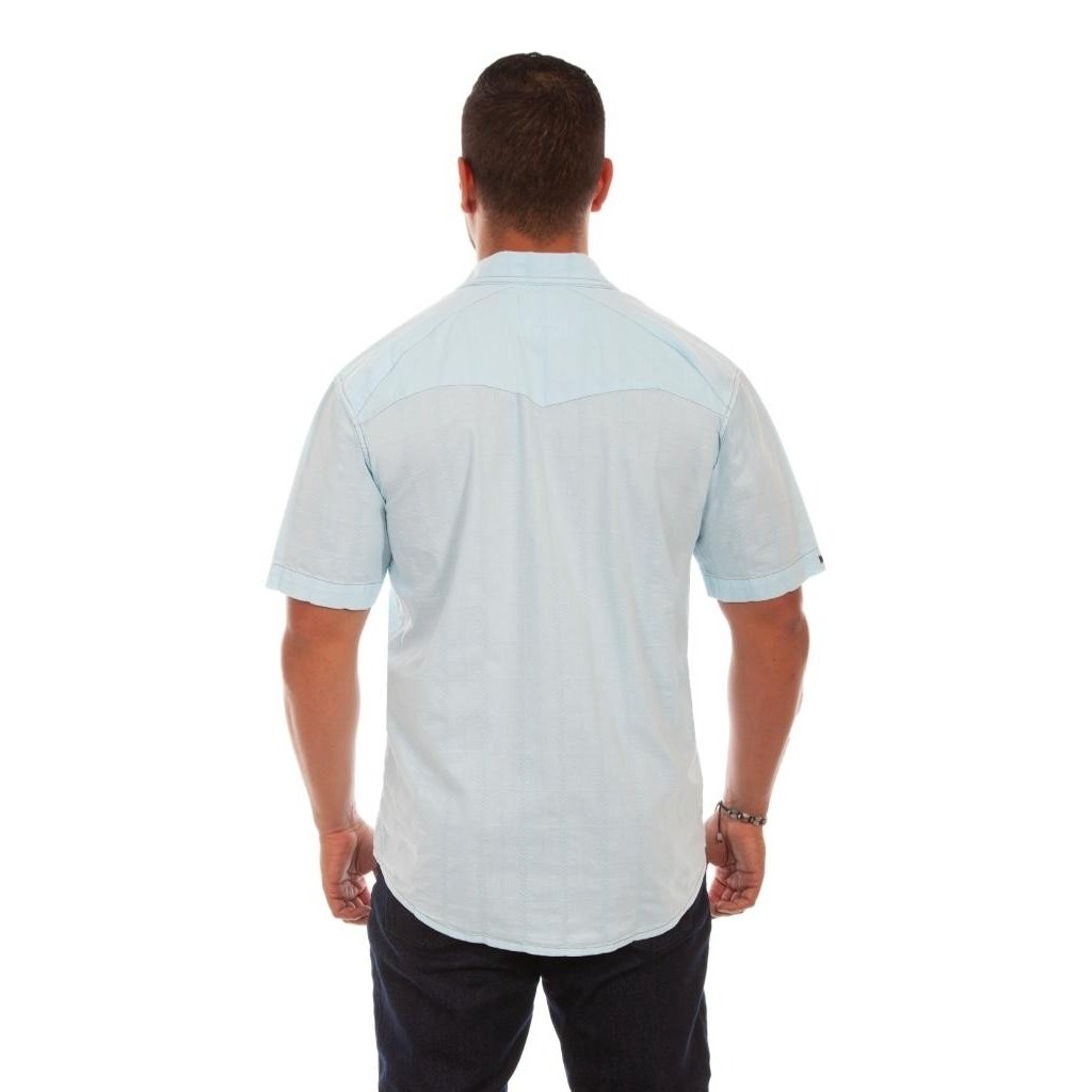 Scully Western Shirt Mens Short Sleeve Beachwood Button F0_5205 Image 2