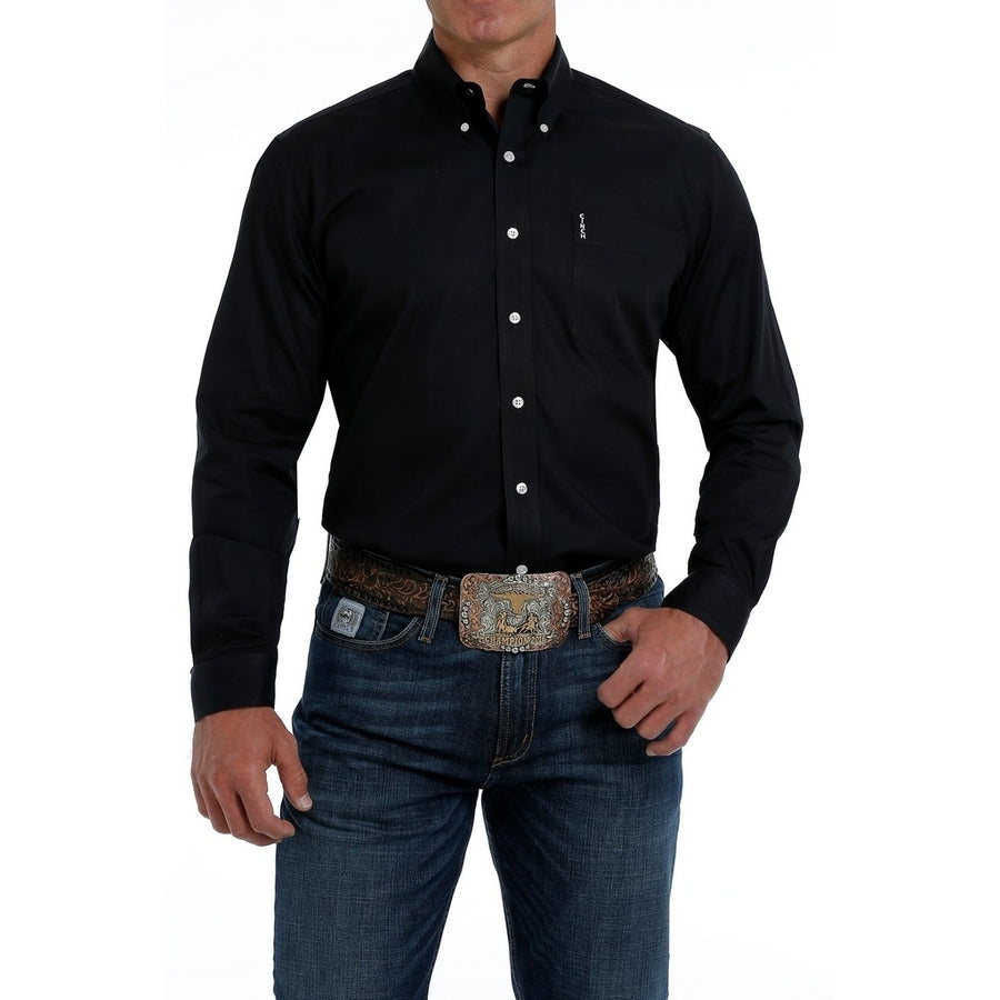 Cinch Western Shirt Men Long Sleeve Modern Fit Solid Button MTW1347019 Image 1