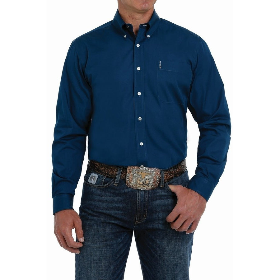 Cinch Western Shirt Men Long Sleeve Modern Fit Solid Button MTW1347021 Image 1