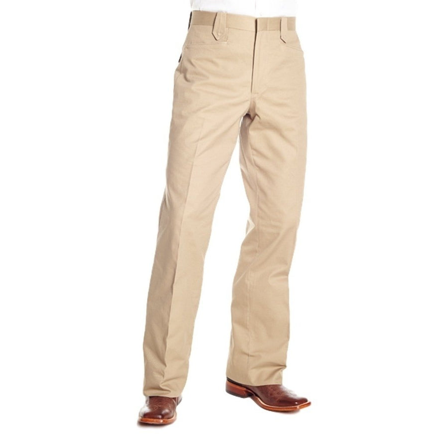 Circle S Western Pants Mens Snap Expandable Scalloped Khaki CP5705 Image 1