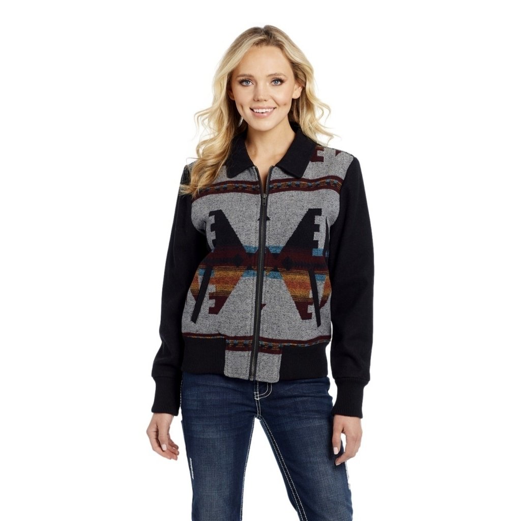 Cripple Creek Western Jacket Womens Navajo Zip Pockets CR15849 Image 1