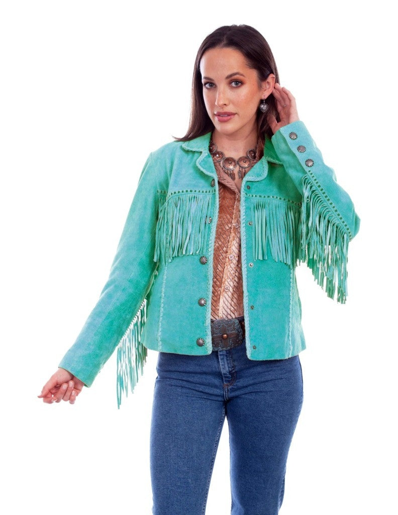 Scully Western Jacket Womens Suede Leather Fringe Laced F0_L1080 Image 1