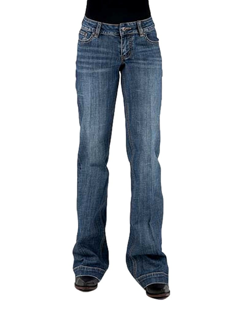 Stetson Western Jeans Womens Low Rise Flare Blue 11-054-0214-0812 BU Image 1