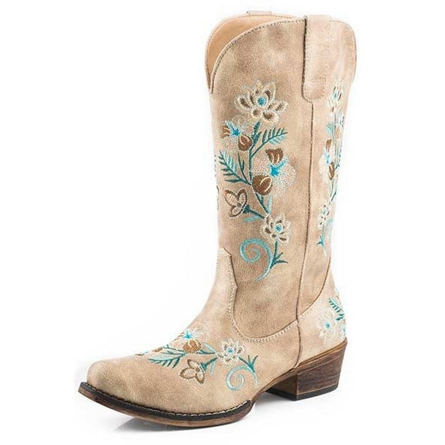 Roper Western Boot Women Riley Floral Faux Leather 09-021-1566-2856 TA Image 1