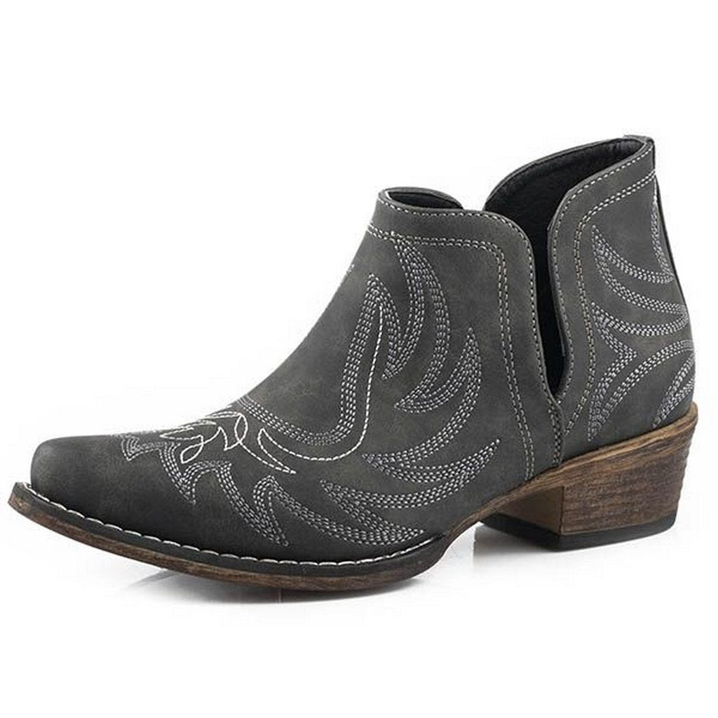 Roper Western Boots Womens Ava Pull On Black 09-021-1567-1089 BL Image 1