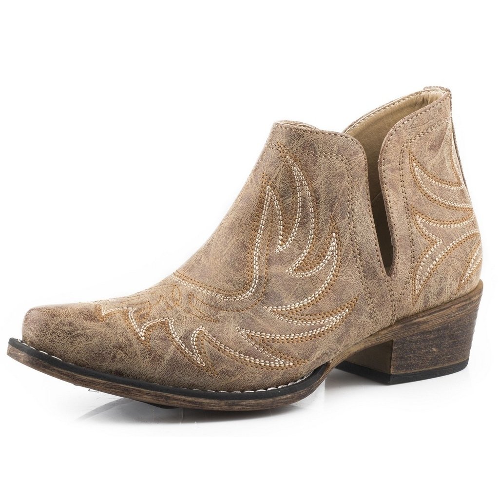 Roper Western Boots Womens Ava Stitching Tan 09-021-1567-1092 TA Image 1