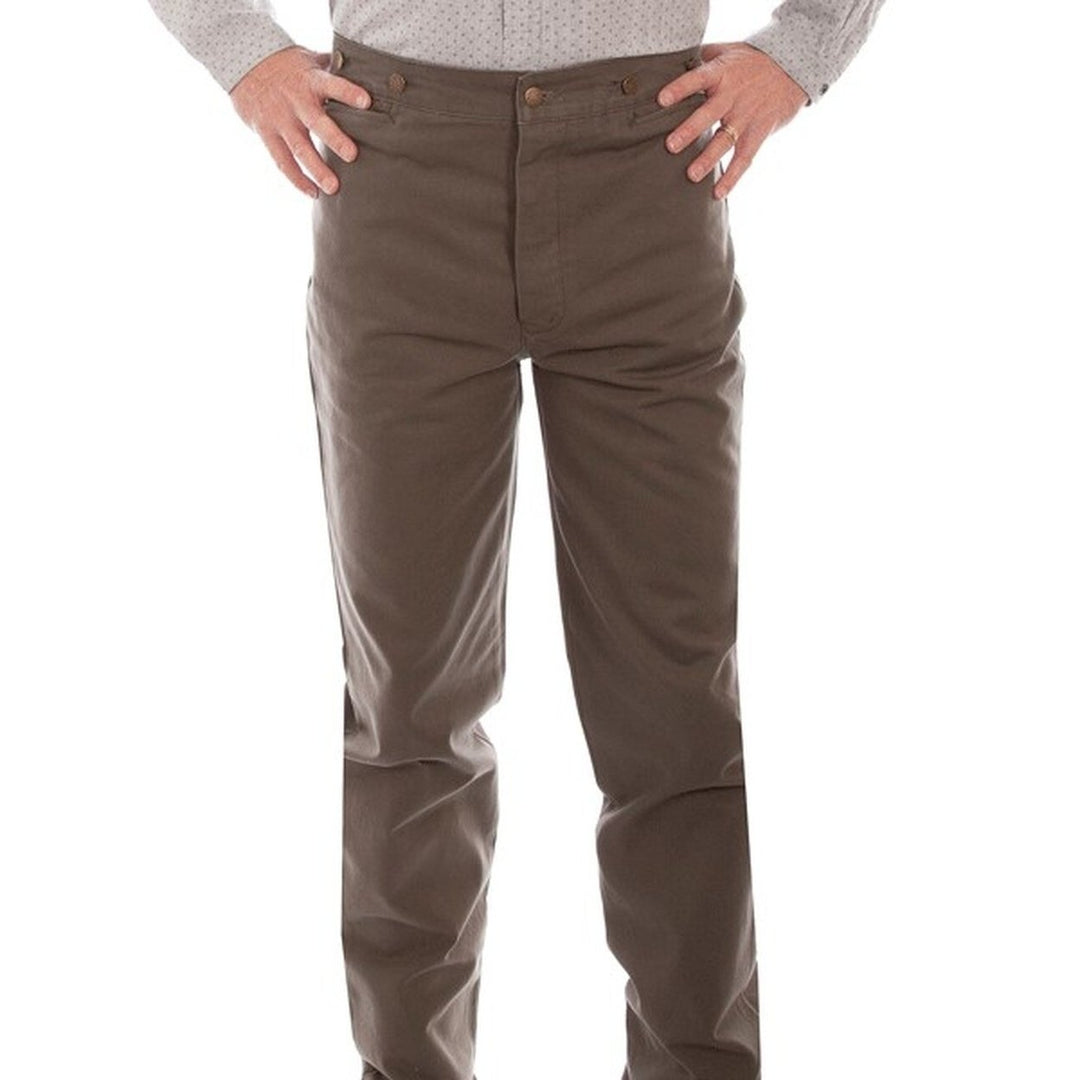 Scully Western Pants Mens Old West Rangewear Canvas Rugged F0_RW040 Image 4