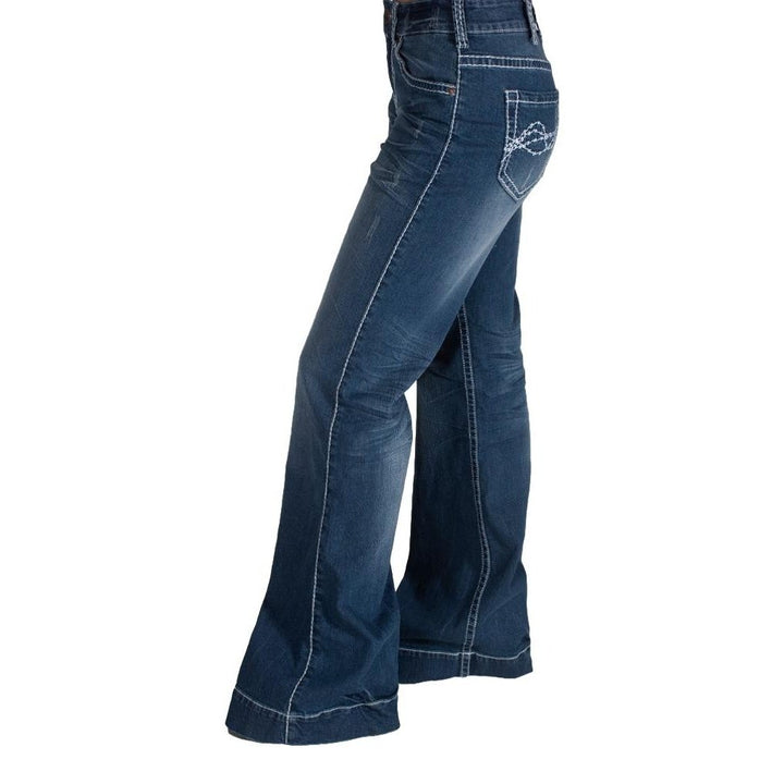 Cowgirl Tuff Western Jeans Womens Edgy Wide Trouser Med JEDGWT Image 2