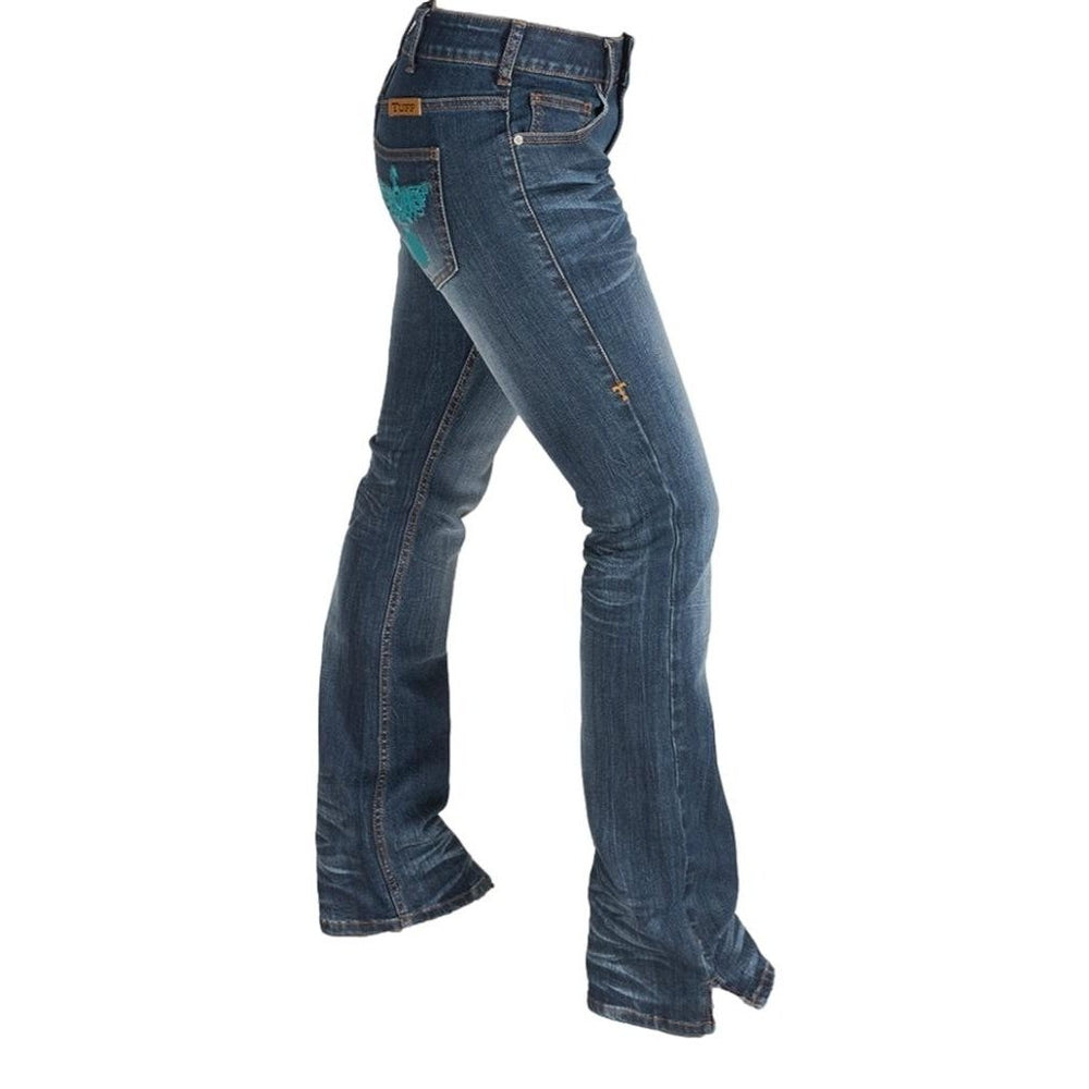 Cowgirl Tuff Western Jeans Womens Thunder Bootcut Med JTQTDR Image 2