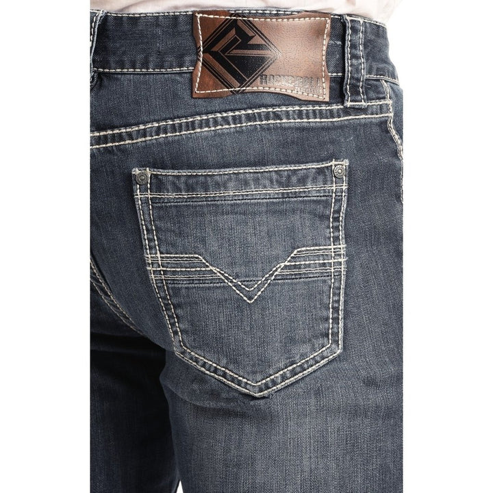 Rock and Roll Western Denim Jeans Mens Double Barrel Med Wash M0S3473 Image 4