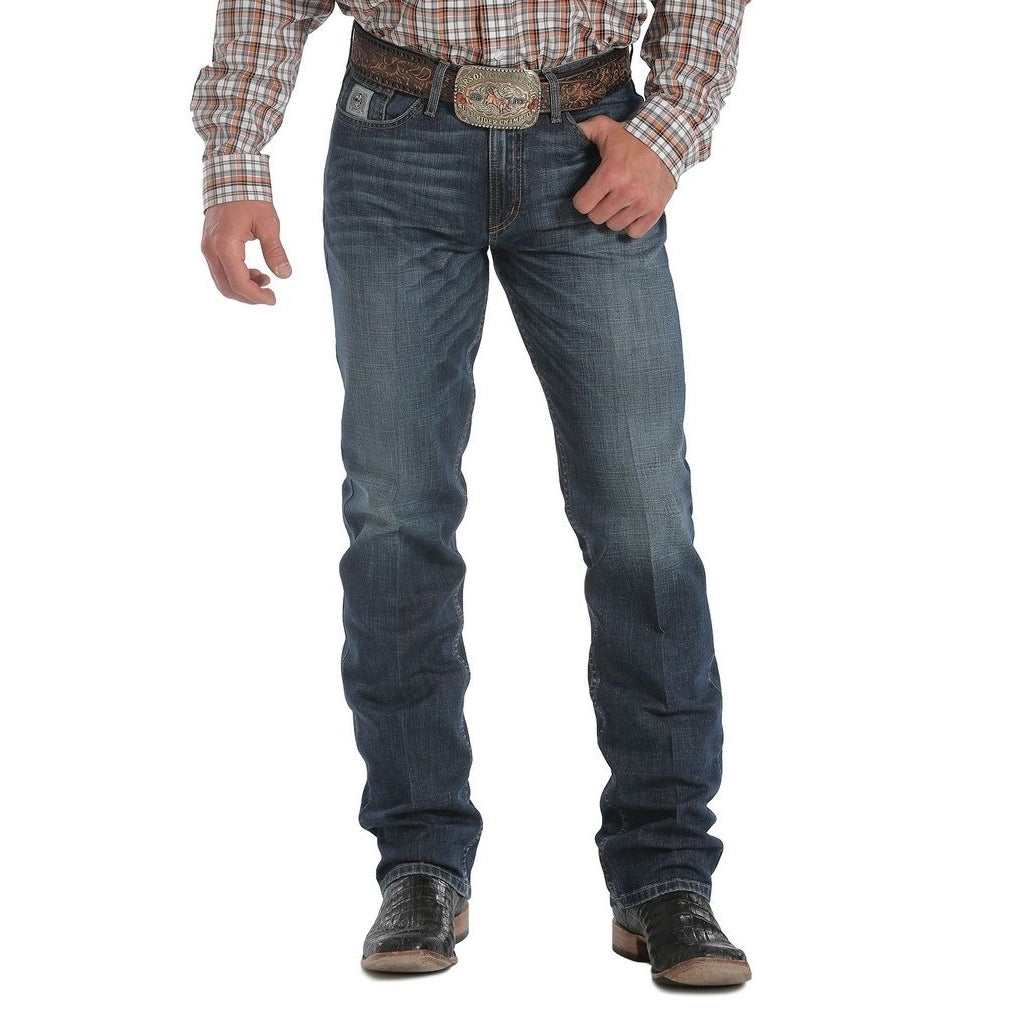 Cinch Western Denim Jeans Mens Silver Label Slim Low Rise MB98034006 Image 1