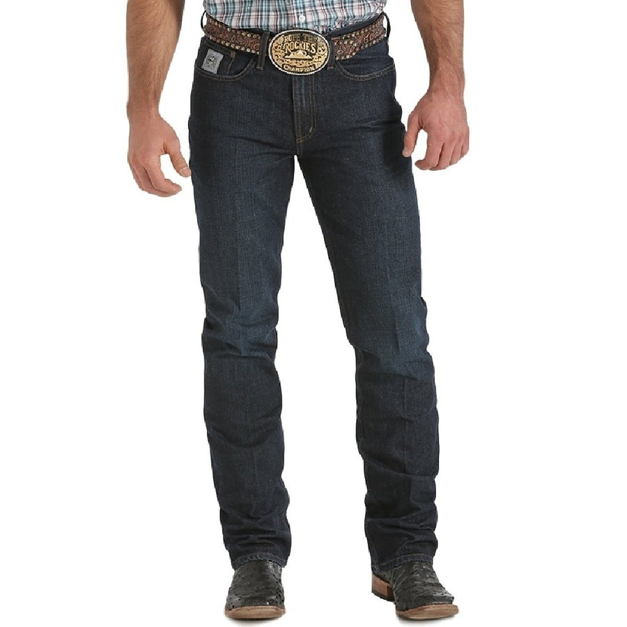 Cinch Western Denim Jeans Mens Silver Label Slim Dark Wash MB98034002 Image 1