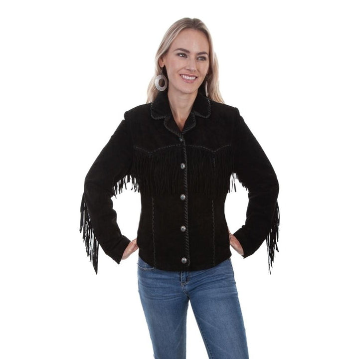 Scully Western Jacket Womens Snap Front Fringe Lined Easy Fit F0_L1016 Image 2