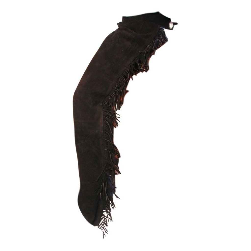 Tough 1 Western Chaps Adult Equitation Fringe Double Stitched 63-310 Image 1