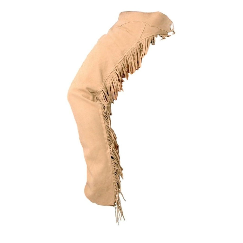 Tough 1 Western Chaps Adult Synthetic Equitation Fringe Adjust 63-315 Image 2