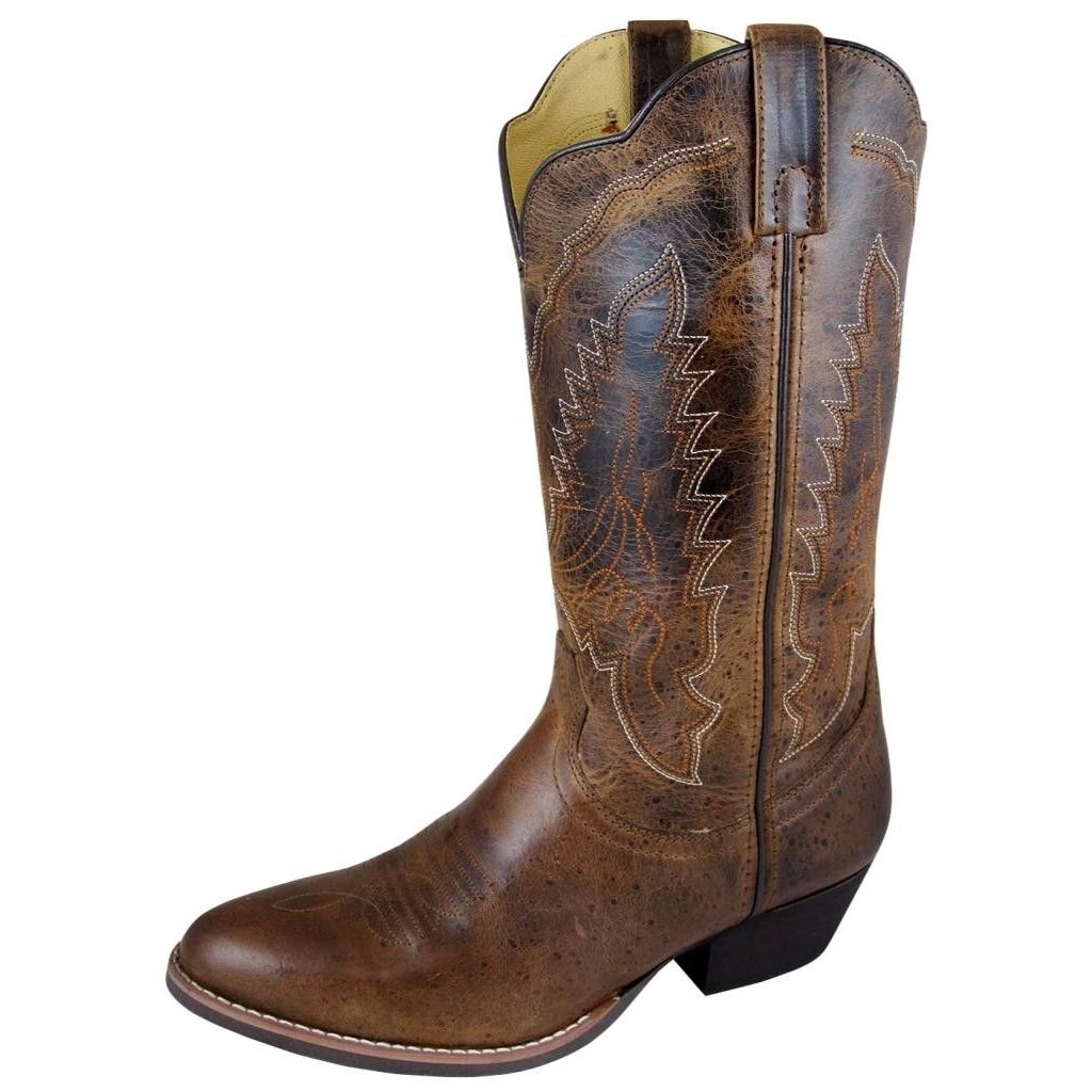 Smoky Mountain Western Boot Women Amelia Round Toe Brown Distress 6476 Image 1