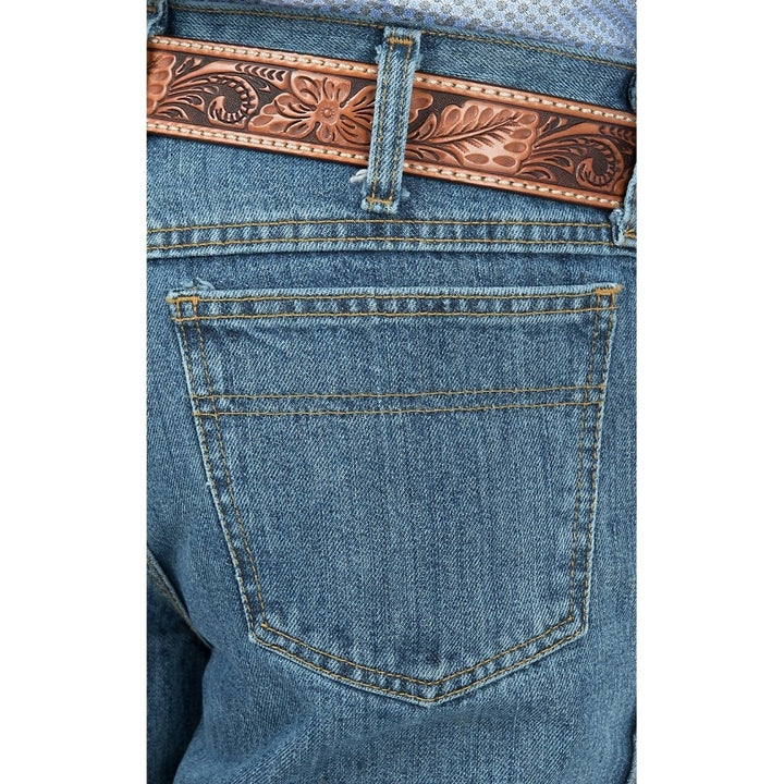 Cinch Western Denim Jeans Mens Bronze Label Slim Med Stone MB90532001 Image 3