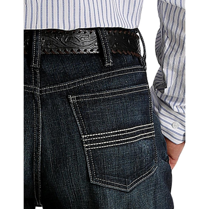 Cinch Western Denim Jean Mens Silver Label Performance Dark MB98034007 Image 4