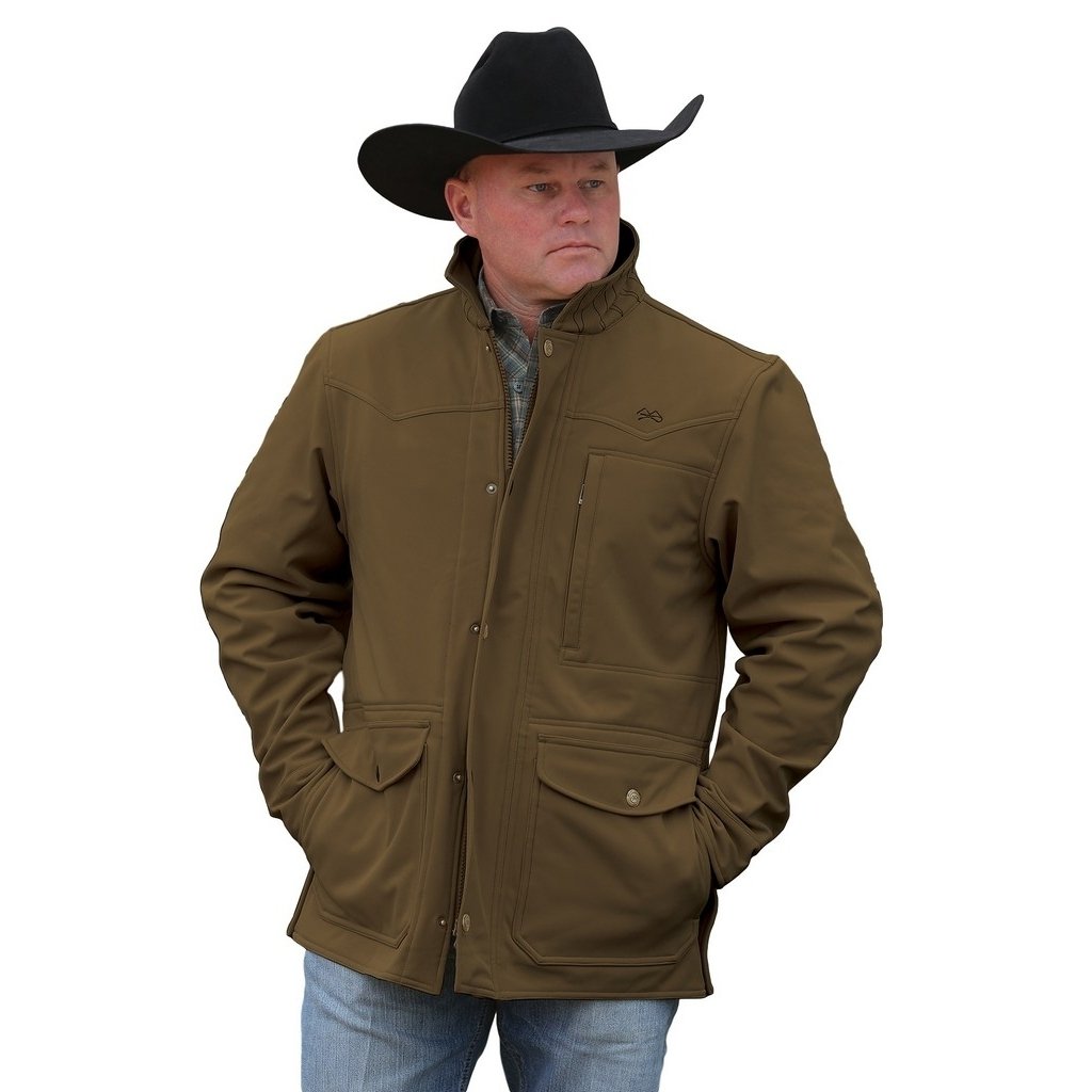 Miller Ranch Western Coat Mens Carcoat Softshell Brown DWJ2122001 Image 1