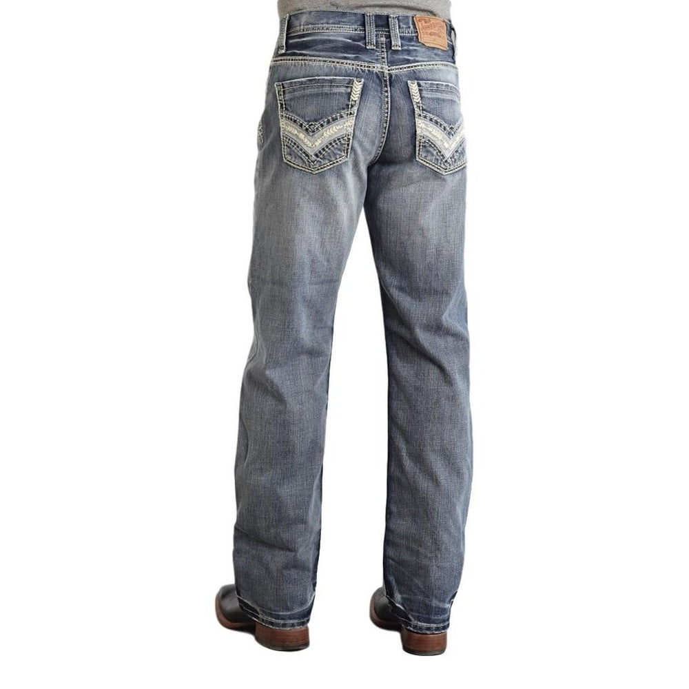 Stetson Western Denim Jeans Mens 1312 Light Wash 11-004-1312-4040 BU Image 2