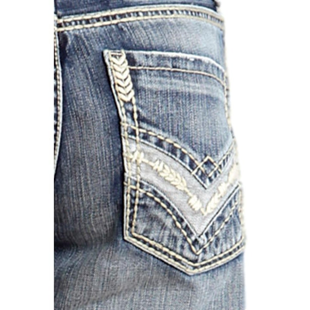 Stetson Western Denim Jeans Mens 1312 Light Wash 11-004-1312-4040 BU Image 3