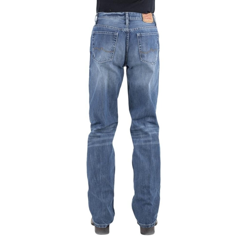 Stetson Western Denim Jeans Mens Relaxed Med Wash 11-004-1520-4068 BU Image 3