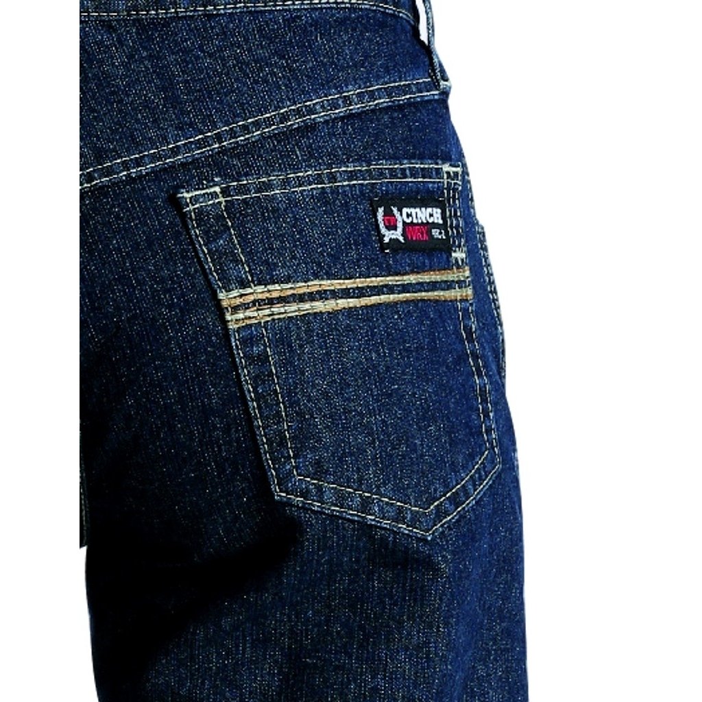 Cinch Work Denim Jeans Mens FR Carter WRX Relaxed Med Wash WP78634001 Image 3