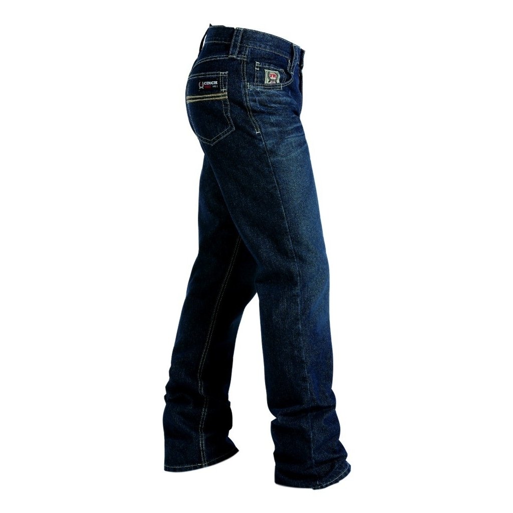 Cinch Work Denim Jeans Mens FR Carter WRX Relaxed Med Wash WP78634001 Image 4