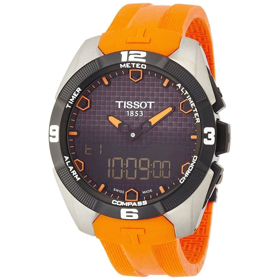 Tissot Mens T-Touch Expert Solar Black Dial Watch - T0914204705101 Image 1