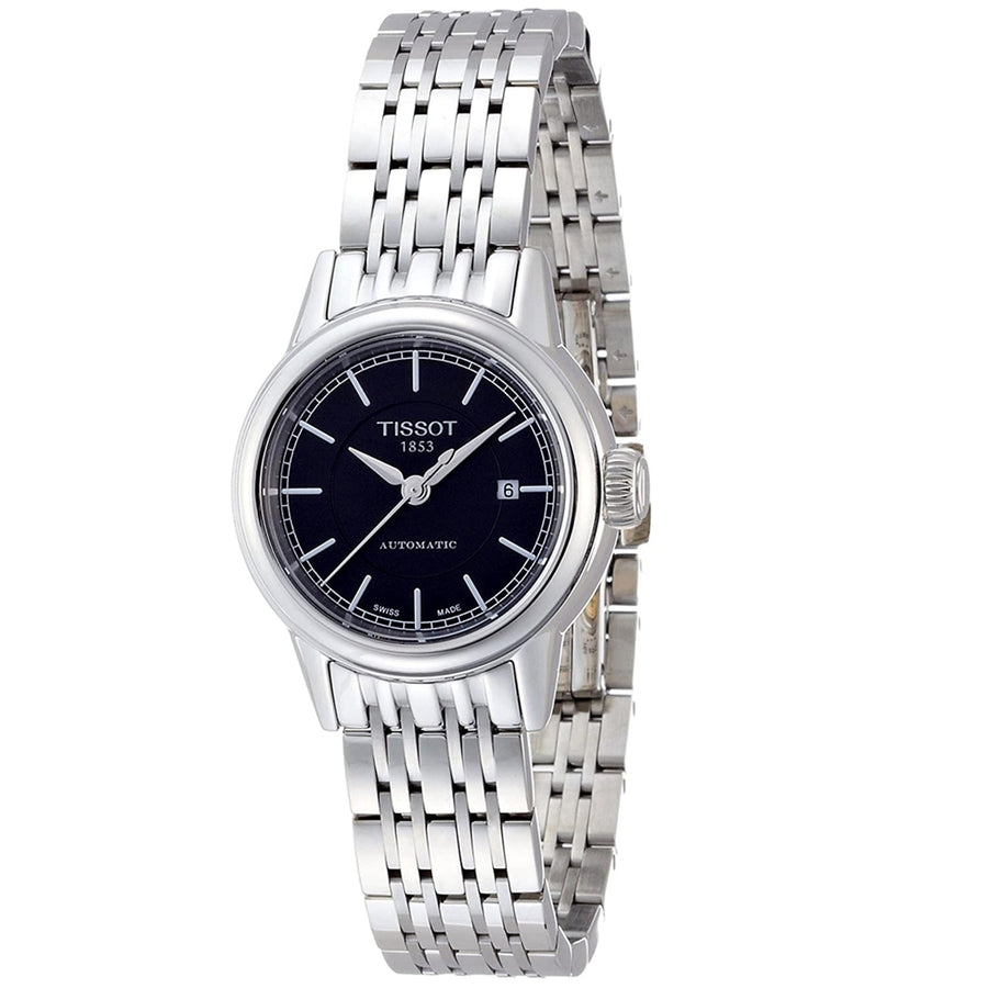 Tissot Carson Womens Black Dial Automatic Watch T0852071105100 Stainless Steel Image 1